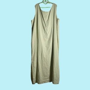 Samantha Rose Sage Green Sleeveless Sheath Dress with Side Slits